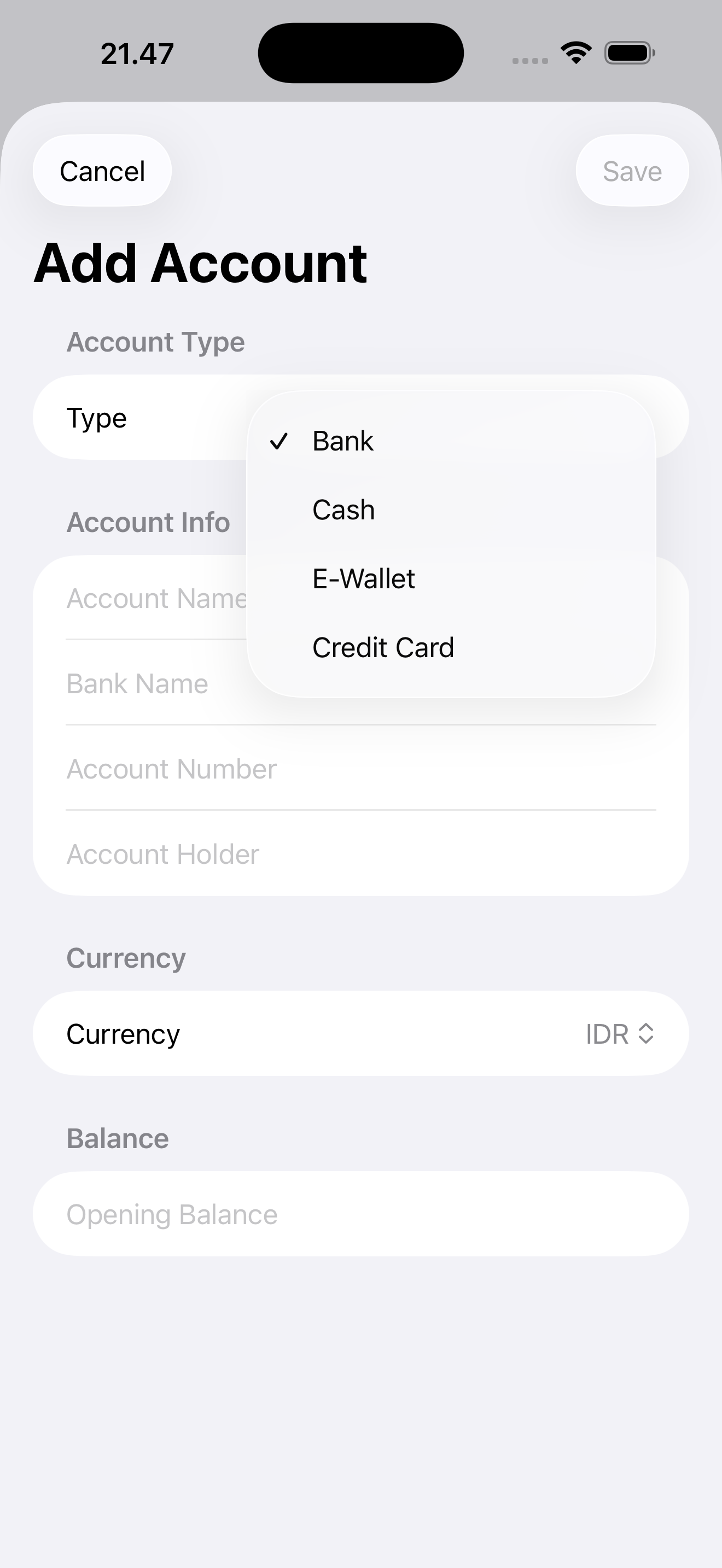 Add account
